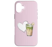 Banana Matcha Latte Love Green-Tea Vegan Vintage Foodie Coque pour iPhone 16 Plus