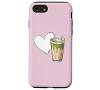 Banana Matcha Latte Love Green-Tea Vegan Vintage Foodie Coque pour iPhone SE (2020) / 7/8