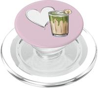 Banana Matcha Latte Love Green-Tea Vegan Vintage Foodie PopSockets PopGrip pour MagSafe