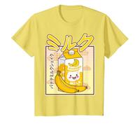 Banana Milk Carton Mignon | Japonais Kawaii Anime Jaune T-Shirt, Enfant, Citron, 10 Ans