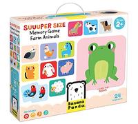 Banana Panda - Jeu de mémoire de Taille Suuuper Farm Animals - Activité éducative pour Les Enfants à partir de 2 Ans et Plus