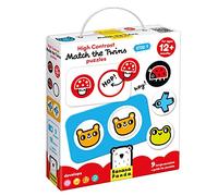 Banana Panda Puzzle Match The Twins – Contraste élevé, 16 pièces, dès 12 mois, motifs animaux