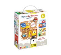 Banana Panda Puzzle Match The Vehicles - Comprend 6 Grands Puzzles de début et des éléments Assortis - pour Enfants de 2 à 4 Ans