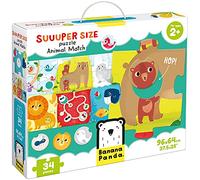 Banana Panda Suuper Size Puzzle Animal Match - Puzzle géant & activité d'attribution pour Enfants à partir de 2 Ans Puzzle géant pour Enfants, 1 Jeu de Puzzles, Multicolore