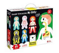 Banana Panda - Suuuper Size Puzzles My Body - Lot de 6 Grands Puzzles au Sol pour Apprendre aux Enfants à partir de 3 Ans (Anglais), Multicolore