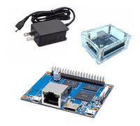 Banana Pi BPI-P2 Zero Ordinateur mono-carte avec boîtier, Allwinner H3 Quad-Core Cortex-A7, 512 Mo DDR3, 8 Go eMMC, prise en charge PoE, compatible Android Linux (Board +Power+Maker)