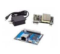 Banana Pi BPI-P2 Zero Ordinateur monocarte avec boîtier, Allwinner H3 Quad-Core Cortex-A7, 512 Mo DDR3, 8 Go eMMC, prise en charge PoE, compatible Android Linux (Board + Power+ POE 9600)