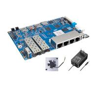 Banana Pi BPI-R4 Carte de développement de routeur WiFi 7 avec puce MediaTek MT7988A, 4 Go de RAM et 8 Go eMMC intégrés, 2 emplacements SFP 10 Gbe, 4 connexions réseau Gbe (paquet standard)