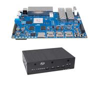Banana Pi BPI-R4 Carte de routeur intelligente avec processeur MT7988A Quad-Core ARM Cortex-A73, prise en charge OpenWrt, carte de développement réseau professionnelle (4 Go de RAM + boîtier mental)
