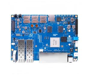 Banana Pi BPI-R4 Carte de routeur intelligente avec processeur MT7988A Quad-Core ARM Cortex-A73, prise en charge OpenWrt, carte de développement réseau professionnelle (4 Go de RAM, carte unique)