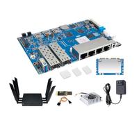 Banana Pi BPI-R4 Carte routeur WiFi 7 sans fil double bande OpenWRT, SoC MediaTek MT7988A, 2 x 10 GbE SFP et 4 x GbE Gigabit Ethernet pour NAS Smart Home Gateway