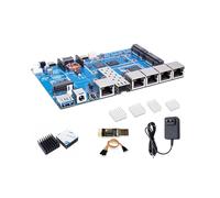Banana Pi BPI-R4 Lite WiFi 7 Kit de routeur Dev Board OpenWRT - MediaTek MT7987A SoC - 2 Go DDR4 RAM 8 Go eMMC, 1 x 2,5G SFP RJ45 WAN, 4 x GbE Gigabit Ethernet pour NAS Smart Home Gateway (2 Go DDR4
