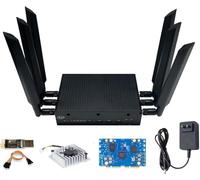 Banana Pi BPI-R4 WiFi 7 Routeur OpenWRT DDR4 4 Go/8 Go de RAM MediaTek MT7988A (Filogic 880) SoC, routeur sans fil 4G/5G, 2 x 10GbE SFP 4X GbE pour NAS Smart Home Gateway (kit de base, DDR4 8 Go)