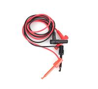 Banana Plug to Test Hook Clip Probe Cable | 4mm Removable Plugs for Multimeters/Electrical Sources | 1M Insulated Lead Set with Guarding Boots