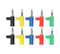 Banana Plugs 4mm Soudure Libre, Ensemble 10 pièces Rouge Noir Jaune Bleu Vert - Connexion Rapide et Durable en Laiton Anticorrosion pour Test et Electronique