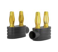 Banana Plugs Connecteurs pour écouteurs avec connecteurs Noir | Revêtement doré anticorrosion avec mécanisme de verrouillage pour une musique ininterrompue
