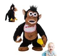 BANANA POECHE - Monkey Plush Electric avec pièces mobiles, jouet de Fidget magnétique mignon | Décoration de bureau des singes, peluche de singe sensorielle, cadeau pour âme