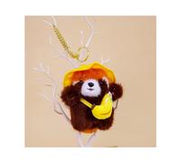 (Banana)Porte-clés doudou panda dessin animé coton remplissage sac à dos décoration voyage cadeau