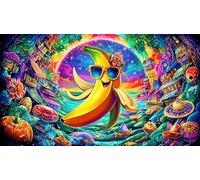 Banana Puzzle pour Adultes 1000 pièces Jeu éducatif détente Cadeau Amusant & Activité Maison pour Adultes et Enfants de 12+ Ans Beau Puzzle de décoration 38x52/1000 pièces