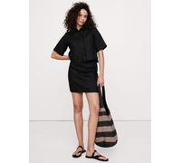 Banana Republic Banana Republic Black 100% Linen Slim Fit Mini Skirt with Removable Belt Black 12 R