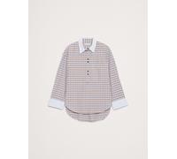 Banana Republic Banana Republic Blue/Brown Check Oversized Cotton Poplin Banker Shirt Blue/Brown Check M (EU 40-42)