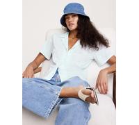 Banana Republic Banana Republic Blue Linen Resort Shirt Blue Small