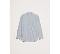 Banana Republic Banana Republic Blue The Oversized Banded Collar Denim Shirt Blue Large