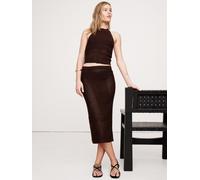 Banana Republic Banana Republic Brown Cotton Crochet Mesh Skirt Brown L (EU 44-46)