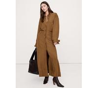 Banana Republic Banana Republic Brown Drapey Twill Shirt Dress Brown EU 38 Regular (UK 10 R)