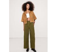 Banana Republic Banana Republic Green Mid-Rise Relaxed Painter Pull On Trousers