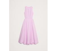 Banana Republic Banana Republic Pink Cotton Poplin Cut-Out Midi Dress Pink Medium