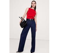 Banana Republic Banana Republic Red Stretch-Satin Longline Vest