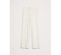 Banana Republic Banana Republic White Soho High-Waisted Wide-Leg Linen Trousers