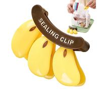 Banana Sealing Clip - Magnetic Clamp | 8.8x5.5x1cm Snack Clips with Tight Seal, ABS Clip with Fun Design, Kitchen Food Storage Clips, Funny Banana Shape Clamp for Bread, Cereal, Biscuits