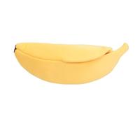 Banana Shaped Cat Bed, Lit Douillet en Forme de Banane pour Chat, Structure Semi - Fermée en Velours Cristal et Coton Perlé, Confortable et Respirant pour Chats et Chiots (XL)
