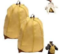 Banana Shaped Yellow Backpack,Fun Peel Opening Design, Creative Fruit Bag,School & Casual Backpack for Women & Men (2pcs)