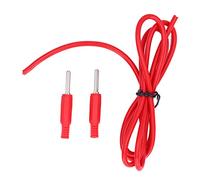 Banana Test Lead 4mm Male to Male | 32A 1000V High Current & Voltage | Brass & PVC Electrical Testing Cables/Multimeter Probes/Car Battery Tools | Set Kit with 2 Plugs & Cable (Red)