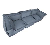 Bananair - Canapé Modulable 3 Places - Conception Innovante Boneless Couch, 100% Flocons de Mousse, Confort Assuré - Canapé d'angle Compressé, Sofa avec Accoudoirs pour Salon, Chambre (Gris Foncé)