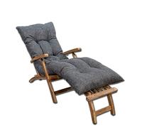 Bananair - Coussin Bain de Soleil Chaise Longue - Épais, Ultra Confortable, Design Matelassé - Fabriqué en France - Matelas Transat avec Scratchs, Facile à Installer (185x60x15 cm, Gris)