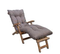 Bananair - Coussin Bain de Soleil Chaise Longue - Épais, Ultra Confortable, Design Matelassé - Fabriqué en France - Matelas Transat avec Scratchs, Facile à Installer (185x60x15 cm, Beige)
