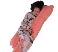 Bananair - Coussin de Grossesse et d'Allaitement en Forme de U, Oreiller pour Femme Enceinte - Doux & Confortable, Soulage Le Dos et Le Cou - Déhoussable, Lavable en Machine (Rose, Velours, 140x80 cm)