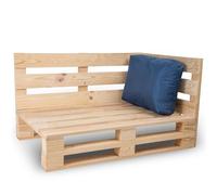 Bananair Coussin Palette Déhoussable, Tissu Imperméable et Anti-UV - Angle 60x40 cm (Bleu)