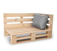 Bananair Coussin Palette Déhoussable, Tissu Imperméable et Anti-UV - Angle 60x40 cm (Gris Foncé)