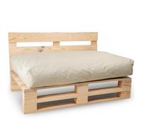 Bananair Coussin Palette Déhoussable, Tissu Imperméable et Anti-UV - Assise 120x80 cm (Beige)