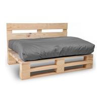 Bananair Coussin Palette Déhoussable, Tissu Imperméable et Anti-UV - Assise 120x80 cm (Gris Foncé)