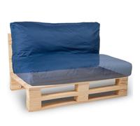 Bananair Coussin Palette Déhoussable, Tissu Imperméable et Anti-UV - Coussin 120x60 cm (Bleu)