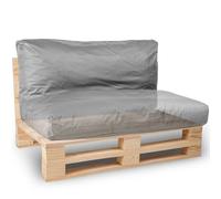 Bananair Coussin Palette Déhoussable, Tissu Imperméable et Anti-UV - Coussin 120x60 cm (Gris Foncé)