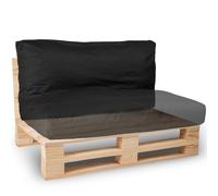 Bananair Coussin Palette Déhoussable, Tissu Imperméable et Anti-UV - Coussin 120x60 cm (Noir)
