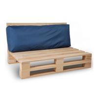 Bananair Coussin Palette Déhoussable, Tissu Imperméable et Anti-UV - Dossier 120x40 cm (Bleu)