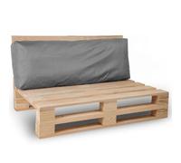 Bananair Coussin Palette Déhoussable, Tissu Imperméable et Anti-UV - Dossier 120x40 cm (Gris Foncé)